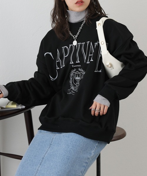 COLONY 2139（コロニートゥーワンスリーナイン）の「WEB・一部店舗限定 /裏毛クルーネックロゴプルオーバー（スウェット・レディース・オフホワイト/グレー/ブラック・FREE）」の11枚目の写真