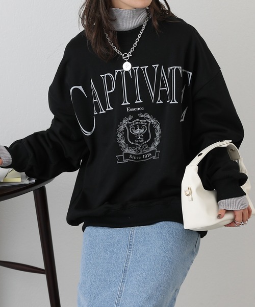 COLONY 2139（コロニートゥーワンスリーナイン）の「WEB・一部店舗限定 /裏毛クルーネックロゴプルオーバー（スウェット・レディース・オフホワイト/グレー/ブラック・FREE）」の12枚目の写真