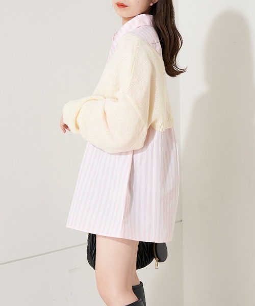 Chico(チコ)の「チュニックシャツ+短丈シアーニットSET(シャツ/ブラウス・レディース・ホワイト系その他2/ホワイト系その他3/ミント・FREE)」の18枚目の写真