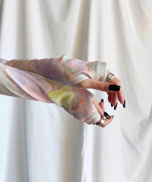 me+em select(ミームセレクト)の「ジェムストーンマーブルショートトップス / gem stone marble short tops 【 韓国製 】(Tシャツ/カットソー・レディース・ブルー/カーキ/ピンク・FREE)」の11枚目の写真