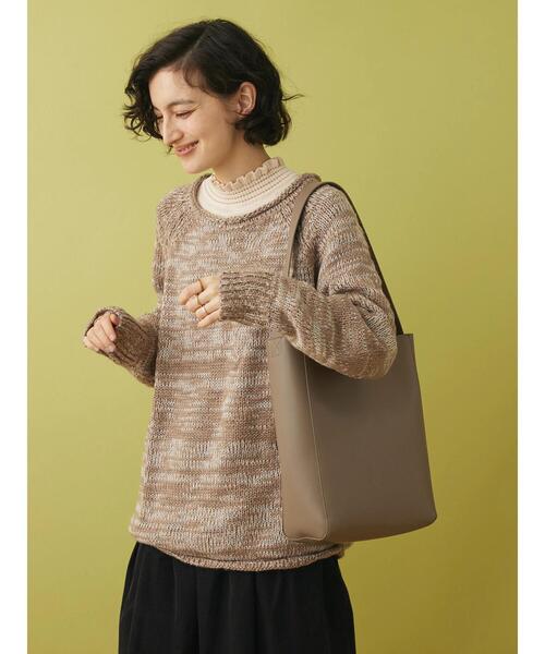 CRAFT STANDARD BOUTIQUE(クラフトスタンダードブティック)の「フェイクレザーワンショルダートート(ショルダーバッグ・レディース・グレイッシュベージュ/ブラック/アイボリー・FREE)」の15枚目の写真