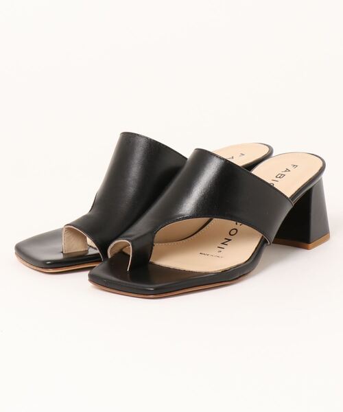 FABIO RUSCONI（ファビオルスコーニ）の「【FABIO RUSCONI】チャンキーヒールスクエアトウサンダル(F32005/F2005A)（サンダル・レディース・ブラック/ベージュ・35/36/37/38/39/40）」の5枚目の写真