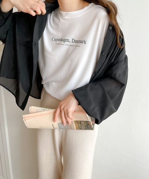 classicalelf（クラシカルエルフ）の「上品レディに格上げ。シアー短丈とろみブラウス（シャツ/ブラウス・レディース・アイボリー/グリーン系その他/モカ/ブラック/グレイッシュブルー/ベージュ・SMALL/X-LARGE/MEDIUM/LARGE）」の21枚目の写真