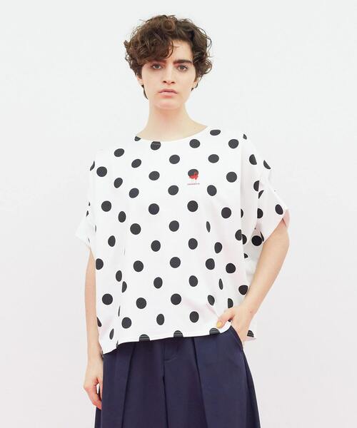 FRAPBOIS(フラボア)の「フラミンゴT(Tシャツ/カットソー・レディース・ブラック系その他/ホワイト系その他/グリーン系その他/ブルー系その他・1)」の1枚目の写真
