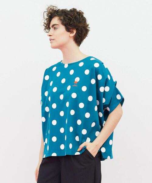 FRAPBOIS(フラボア)の「フラミンゴT(Tシャツ/カットソー・レディース・ブラック系その他/ホワイト系その他/グリーン系その他/ブルー系その他・1)」の5枚目の写真