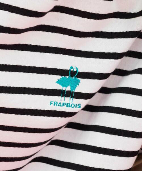 FRAPBOIS(フラボア)の「フラミンゴT(Tシャツ/カットソー・レディース・ブラック系その他/ホワイト系その他/グリーン系その他/ブルー系その他・1)」の12枚目の写真