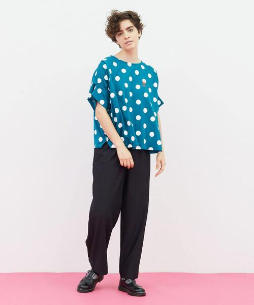 FRAPBOIS(フラボア)の「フラミンゴT(Tシャツ/カットソー・レディース・ブラック系その他/ホワイト系その他/グリーン系その他/ブルー系その他・1)」の15枚目の写真