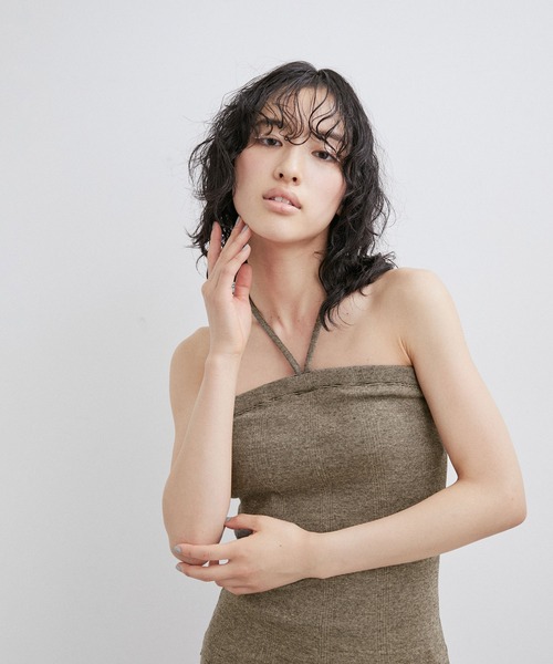 MILLER（ミラー）の「【Miller for ADAM ET ROPE'】Cup付 Camisole（キャミソール・レディース・ブラック/ベージュ/パープル系その他・FREE）」の3枚目の写真