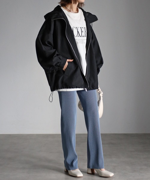 Bonjour Sagan（ボンジュールサガン）の「ミドルマウンテンパーカー（マウンテンパーカー・レディース・アイボリー/ブラック/ベージュ/ライトグレー/ライトカーキ・FREE）」の17枚目の写真