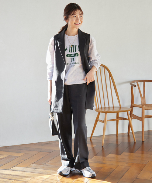 SLOBE IENA（スローブイエナ）の「リネン混 テーラードジレ（ベスト・レディース・ブラック/ブラウン・FREE）」の9枚目の写真