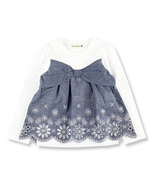 BRANSHES(ブランシェス)の「重ね着風長袖Tシャツ_ロンT(Tシャツ/カットソー・キッズ・ブラック/ネイビー・140/100/150/120/130/110)」の4枚目の写真