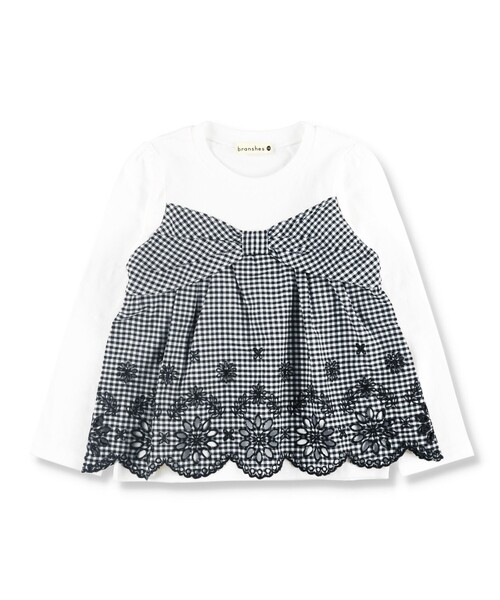 BRANSHES(ブランシェス)の「重ね着風長袖Tシャツ_ロンT(Tシャツ/カットソー・キッズ・ブラック/ネイビー・140/100/150/120/130/110)」の14枚目の写真