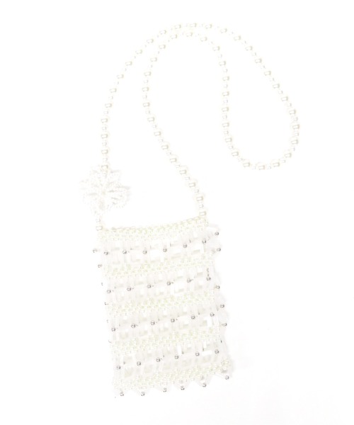 Casselini（キャセリーニ）の「Casselini(キャセリーニ)ミックスビーズポシェット（ショルダーバッグ・レディース・ブルー/ブラック/クリア/アイボリー・FREE）」の5枚目の写真