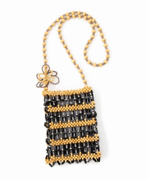 Casselini（キャセリーニ）の「Casselini(キャセリーニ)ミックスビーズポシェット（ショルダーバッグ・レディース・ブルー/ブラック/クリア/アイボリー・FREE）」の7枚目の写真