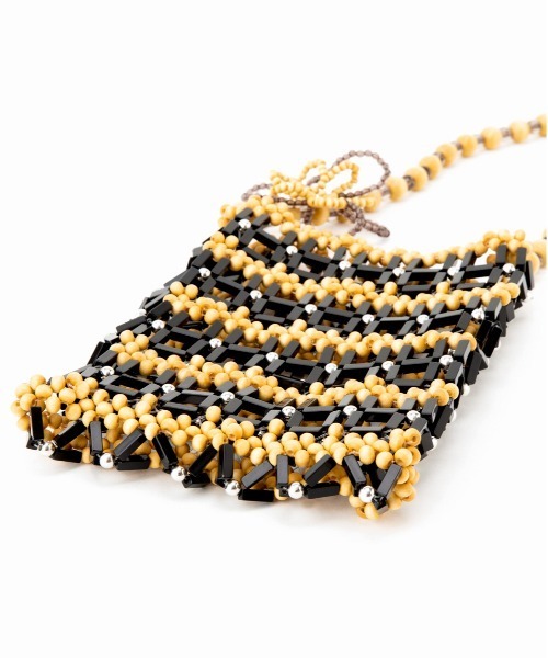 Casselini（キャセリーニ）の「Casselini(キャセリーニ)ミックスビーズポシェット（ショルダーバッグ・レディース・ブルー/ブラック/クリア/アイボリー・FREE）」の9枚目の写真