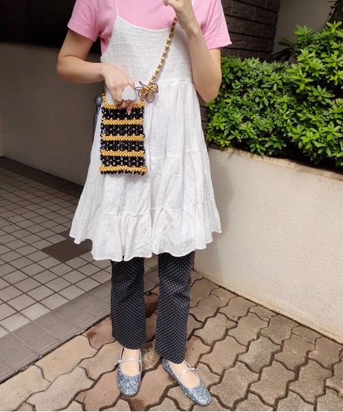 Casselini（キャセリーニ）の「Casselini(キャセリーニ)ミックスビーズポシェット（ショルダーバッグ・レディース・ブルー/ブラック/クリア/アイボリー・FREE）」の18枚目の写真