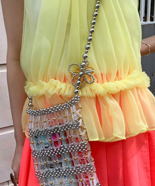 Casselini（キャセリーニ）の「Casselini(キャセリーニ)ミックスビーズポシェット（ショルダーバッグ・レディース・ブルー/ブラック/クリア/アイボリー・FREE）」の19枚目の写真