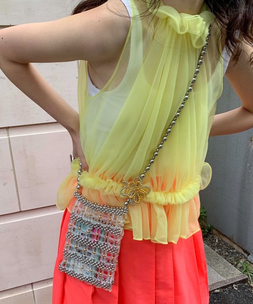 Casselini（キャセリーニ）の「Casselini(キャセリーニ)ミックスビーズポシェット（ショルダーバッグ・レディース・ブルー/ブラック/クリア/アイボリー・FREE）」の20枚目の写真