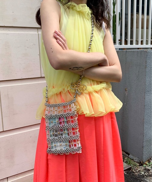 Casselini（キャセリーニ）の「Casselini(キャセリーニ)ミックスビーズポシェット（ショルダーバッグ・レディース・ブルー/ブラック/クリア/アイボリー・FREE）」の21枚目の写真