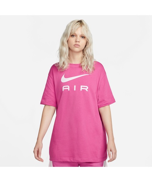 NIKE（ナイキ）の「ナイキ NIKE ナイキ NSW エア BF S/S Tシャツ（Tシャツ/カットソー・レディース・ピンク/ブラック・M/XL/L/S）」の2枚目の写真