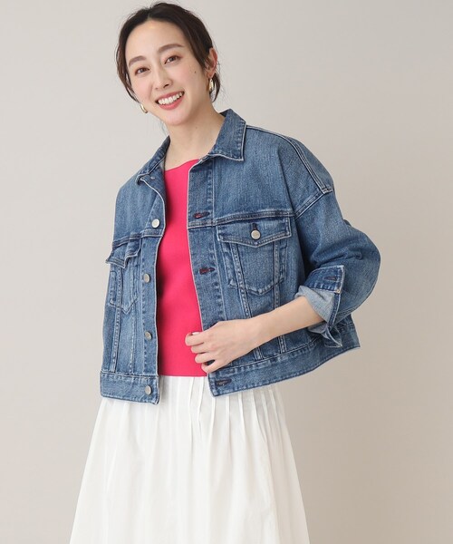 UNTITLED（アンタイトル）の「◆【Healthy DENIM 】Grain デニムジャケット（デニムジャケット・レディース・サックスブルー/ダークネイビー・02）」の2枚目の写真