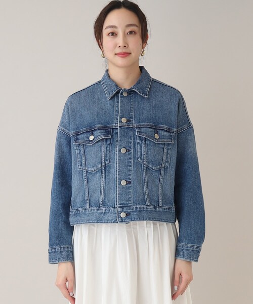 UNTITLED（アンタイトル）の「◆【Healthy DENIM 】Grain デニムジャケット（デニムジャケット・レディース・サックスブルー/ダークネイビー・02）」の3枚目の写真