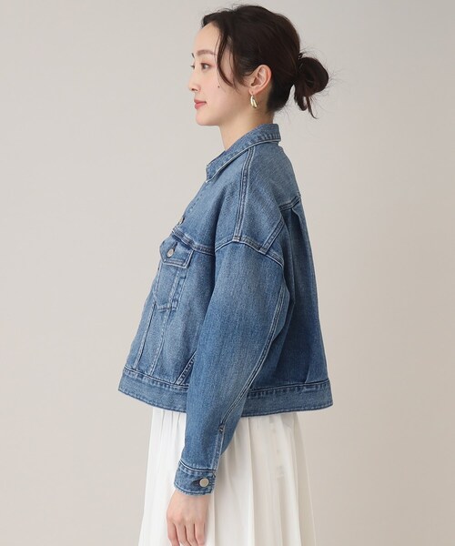 UNTITLED（アンタイトル）の「◆【Healthy DENIM 】Grain デニムジャケット（デニムジャケット・レディース・サックスブルー/ダークネイビー・02）」の6枚目の写真