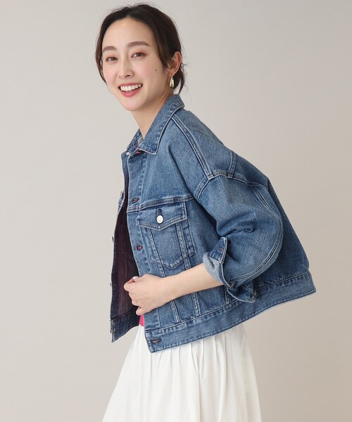 UNTITLED（アンタイトル）の「◆【Healthy DENIM 】Grain デニムジャケット（デニムジャケット・レディース・サックスブルー/ダークネイビー・02）」の4枚目の写真