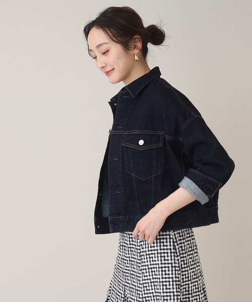 UNTITLED（アンタイトル）の「◆【Healthy DENIM 】Grain デニムジャケット（デニムジャケット・レディース・サックスブルー/ダークネイビー・02）」の19枚目の写真