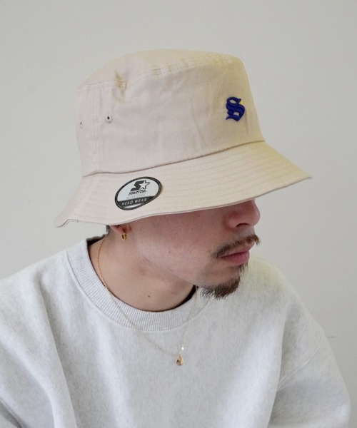 Port(ポート)の「【 STARTER BLACK LABEL / スターター 】ワンポイント バケット ハット(ハット・メンズ・ベージュ/パープル/ブラウン/オフホワイト/ホワイト/ブラック/サックスブルー/ブルー/アイボリー/ホワイト系その他/ブラック系その他/ブラウン系その他/ベージュ系その他/グリーン系その他/ブルー系その他/パープル系その他/ホワイト系その他3/ホワイト系その他4/ブラック系その他2/ブラック系その他3/ブラック系その他4/ブラック系その他5/ベージュ系その他2/ブルー系その他2/グリーン・FREE)」の17枚目の写真