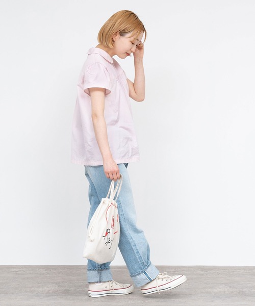 child woman FINX ボリューム袖ブラウス ピンク child woman FINX ボリューム袖ブラウス ピンク - メルカリ