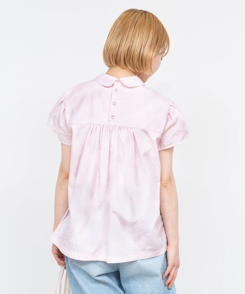 CHILD WOMAN（チャイルドウーマン）の「FINXブロード 後開きパフ袖ブラウス（シャツ/ブラウス・レディース・ピンク/ホワイト/ブラック・FREE）」の15枚目の写真