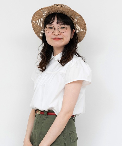 CHILD WOMAN（チャイルドウーマン）の「FINXブロード 後開きパフ袖ブラウス（シャツ/ブラウス・レディース・ピンク/ホワイト/ブラック・FREE）」の5枚目の写真