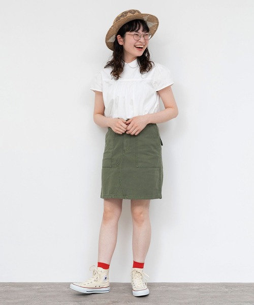 CHILD WOMAN（チャイルドウーマン）の「FINXブロード 後開きパフ袖ブラウス（シャツ/ブラウス・レディース・ピンク/ホワイト/ブラック・FREE）」の9枚目の写真