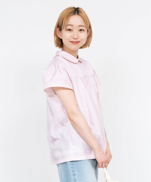 CHILD WOMAN（チャイルドウーマン）の「FINXブロード 後開きパフ袖ブラウス（シャツ/ブラウス・レディース・ピンク/ホワイト/ブラック・FREE）」の16枚目の写真