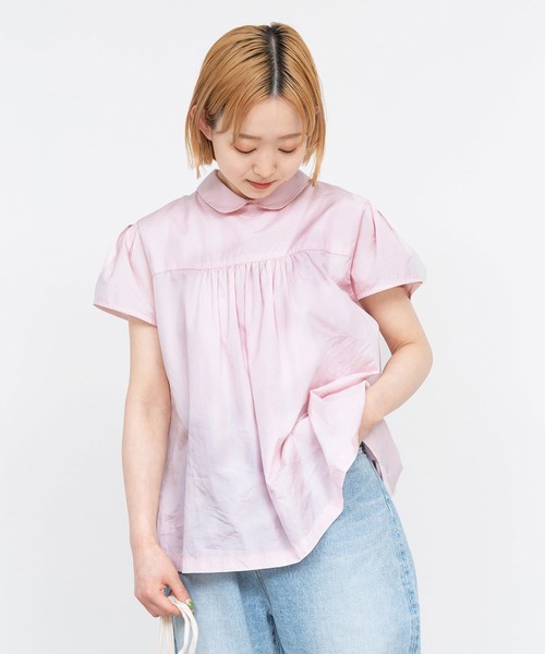 CHILD WOMAN（チャイルドウーマン）の「FINXブロード 後開きパフ袖ブラウス（シャツ/ブラウス・レディース・ピンク/ホワイト/ブラック・FREE）」の14枚目の写真