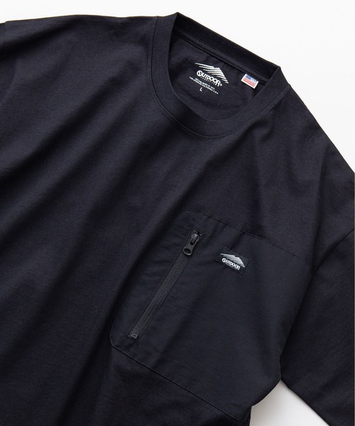 OUTDOOR PRODUCTS APPAREL(アウトドアプロダクツアパレル)の「USAコットン ポケット付き ビッグシルエット BIGTシャツ(Tシャツ/カットソー・メンズ・カーキ/ホワイト/ブラック/アイボリー・LARGE/MEDIUM/X-LARGE)」の2枚目の写真