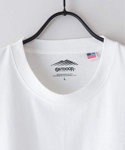 OUTDOOR PRODUCTS APPAREL(アウトドアプロダクツアパレル)の「USAコットン ポケット付き ビッグシルエット BIGTシャツ(Tシャツ/カットソー・メンズ・カーキ/ホワイト/ブラック/アイボリー・LARGE/MEDIUM/X-LARGE)」の9枚目の写真