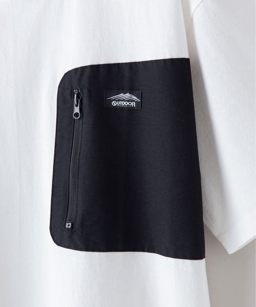 OUTDOOR PRODUCTS APPAREL(アウトドアプロダクツアパレル)の「USAコットン ポケット付き ビッグシルエット BIGTシャツ(Tシャツ/カットソー・メンズ・カーキ/ホワイト/ブラック/アイボリー・LARGE/MEDIUM/X-LARGE)」の10枚目の写真
