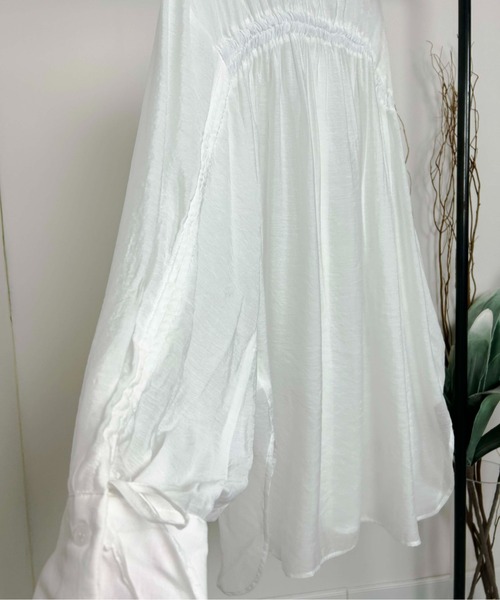 Meli rich(メリーリッチ)の「バックドロストシアーシャツ(シャツ/ブラウス・レディース・パープル/ブラック/イエロー/オフホワイト・FREE)」の17枚目の写真