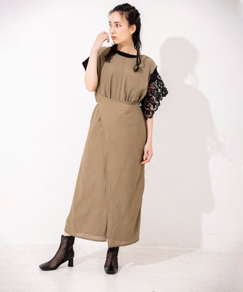 OSMOSIS（オズモーシス）の「アシンメトリーレースTシャツ（T