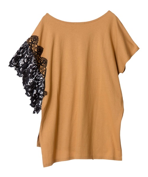 OSMOSIS（オズモーシス）の「アシンメトリーレースTシャツ（T
