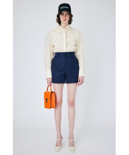 MOUSSY（マウジー）の「HW SHORT パンツ（その他パンツ・レディース・ベージュ/ネイビー・2/0/1）」の7枚目の写真