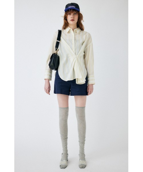 MOUSSY（マウジー）の「HW SHORT パンツ（その他パンツ・レディース・ベージュ/ネイビー・2/0/1）」の15枚目の写真