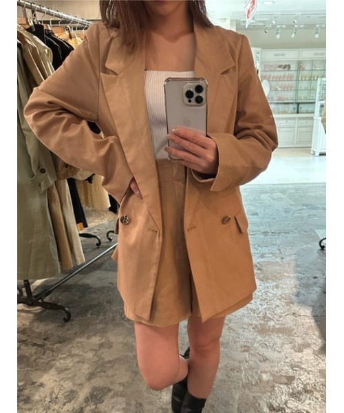MOUSSY（マウジー）の「HW SHORT パンツ（その他パンツ・レディース・ベージュ/ネイビー・2/0/1）」の4枚目の写真