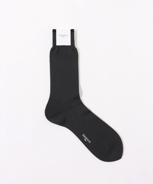 EDIFICE（エディフィス）の「ハイゲージスムース ソックス（ソックス/靴下・メンズ・ブルー/ホワイト/チャコールグレー/ブラック/ベージュ/オレンジ系その他・FREE）」の4枚目の写真