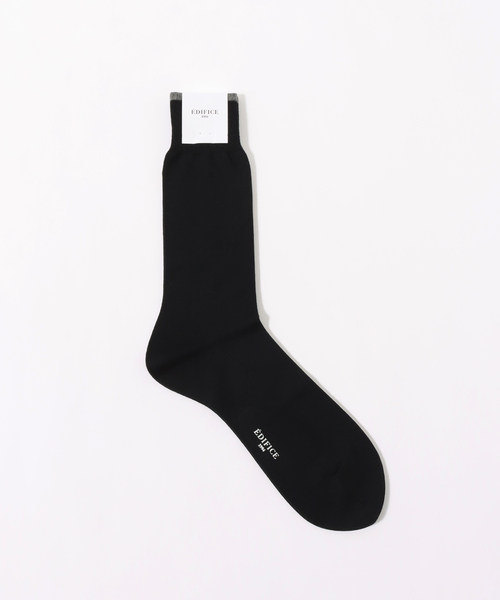 EDIFICE（エディフィス）の「ハイゲージスムース ソックス（ソックス/靴下・メンズ・ブルー/ホワイト/チャコールグレー/ブラック/ベージュ/オレンジ系その他・FREE）」の3枚目の写真