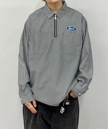 《WEB限定》COOPER FACTワッペンハーフジップビッグシャツ