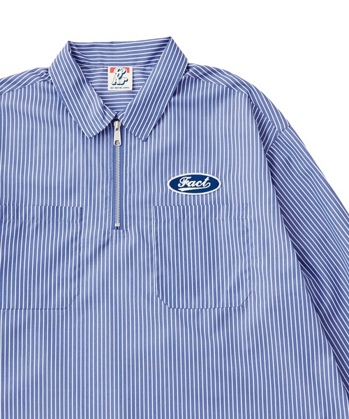 WHO'S WHO gallery（フーズフーギャラリー）の「《WEB限定》COOPER FACTワッペンハーフジップビッグシャツ（シャツ/ブラウス・レディース・ブルー/ホワイト/ネイビー/ブラック系その他/ブラック/チャコールグレー・FREE）」の20枚目の写真