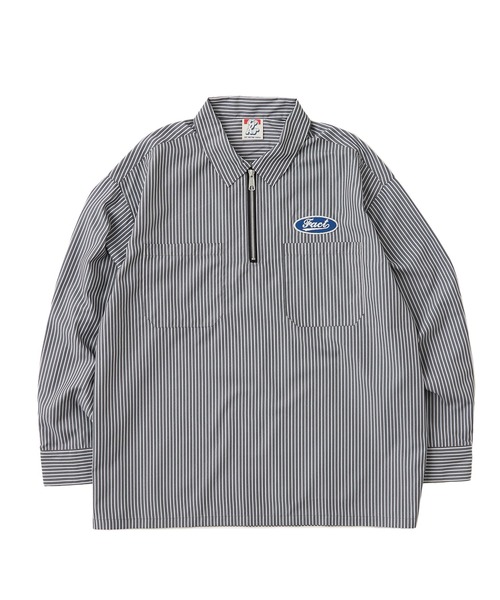 WHO'S WHO gallery（フーズフーギャラリー）の「《WEB限定》COOPER FACTワッペンハーフジップビッグシャツ（シャツ/ブラウス・レディース・ブルー/ホワイト/ネイビー/ブラック系その他/ブラック/チャコールグレー・FREE）」の21枚目の写真